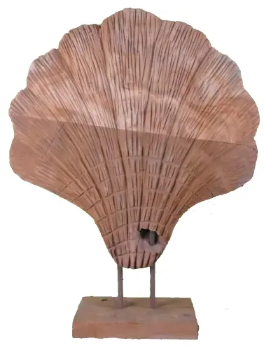 Product image of the product “A shell made from teak wood on a stand ”